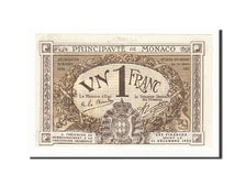 Banknote, Monaco, 1 Franc, 1920, 1920-03-20, KM:4b, UNC(65-70)