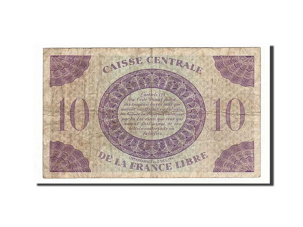 Billet, Afrique-Équatoriale française, 10 Francs, 1941, 1941-12-02, KM:11a, TB