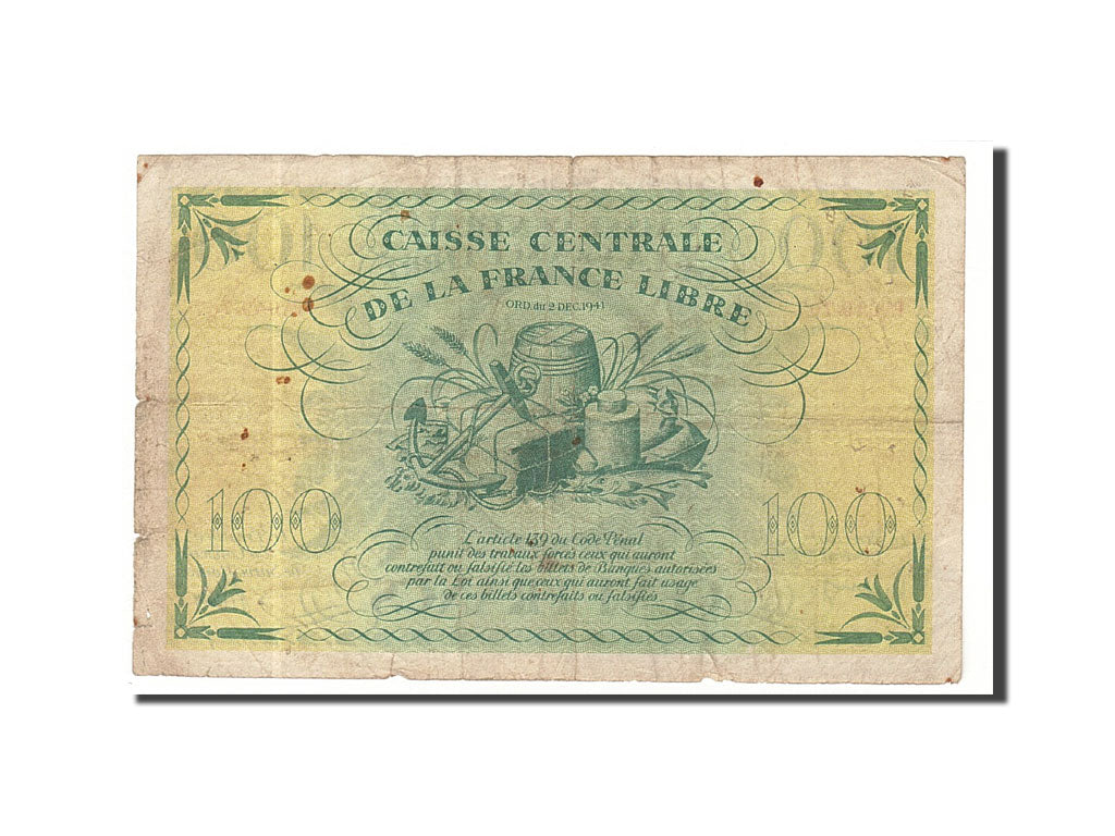Banknote, French Equatorial Africa, 100 Francs, 1941, 1941-12-02, KM:13a