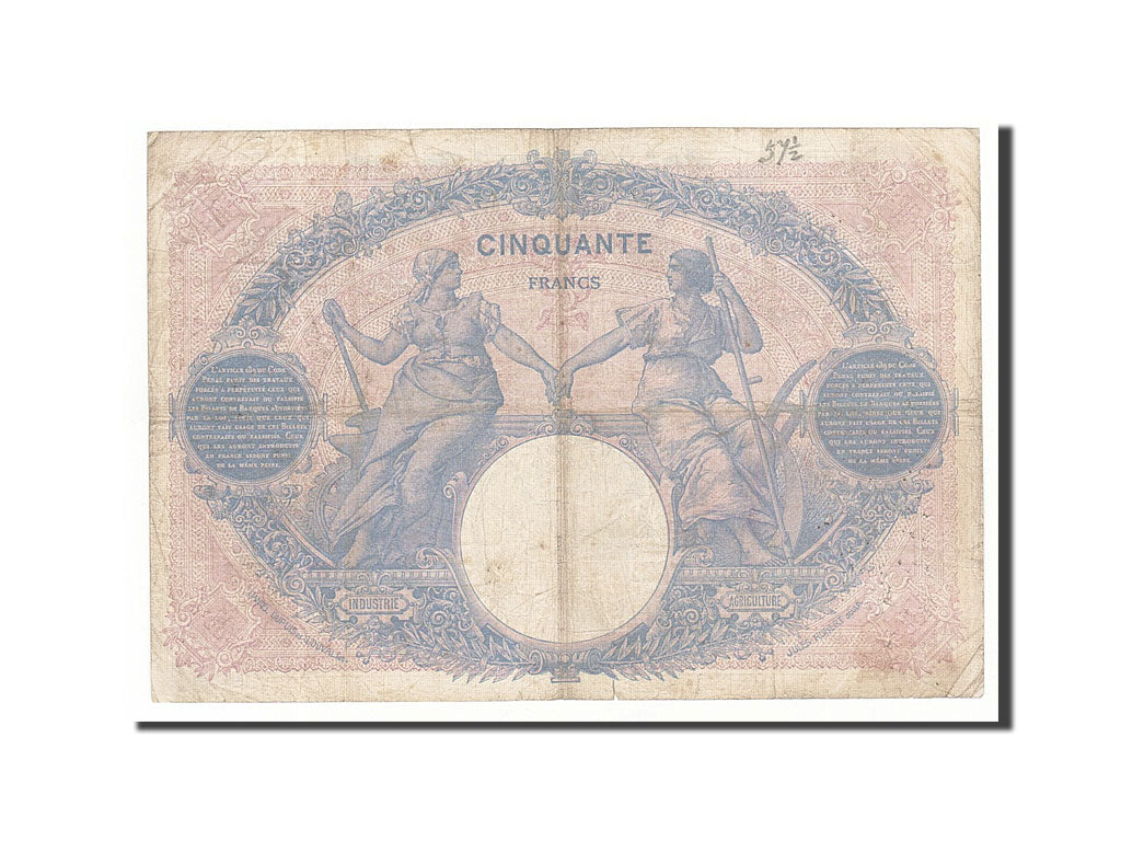 Francia, 50 Francs, 1915, KM:64e, 1915-09-13, MB, Fayette:14.28