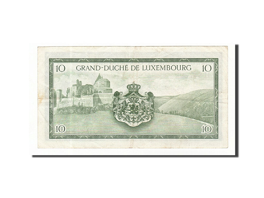 Luxembourg, 10 Francs, Undated (1954), KM:48a, EF(40-45)