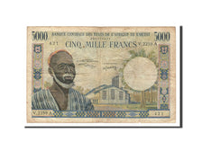 West African States, 5000 Francs, Undated (1959-65), KM:104Ai, VF(30-35)