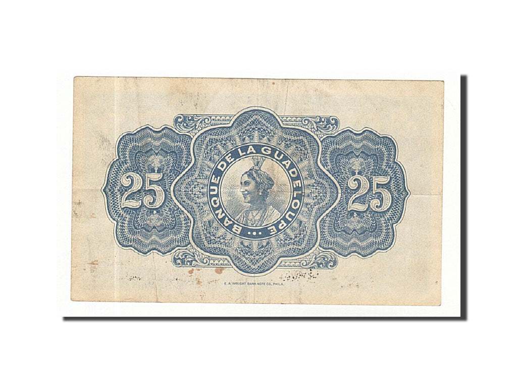 Guadeloupe, 25 Francs, Undated (1942), KM:22b, EF(40-45)