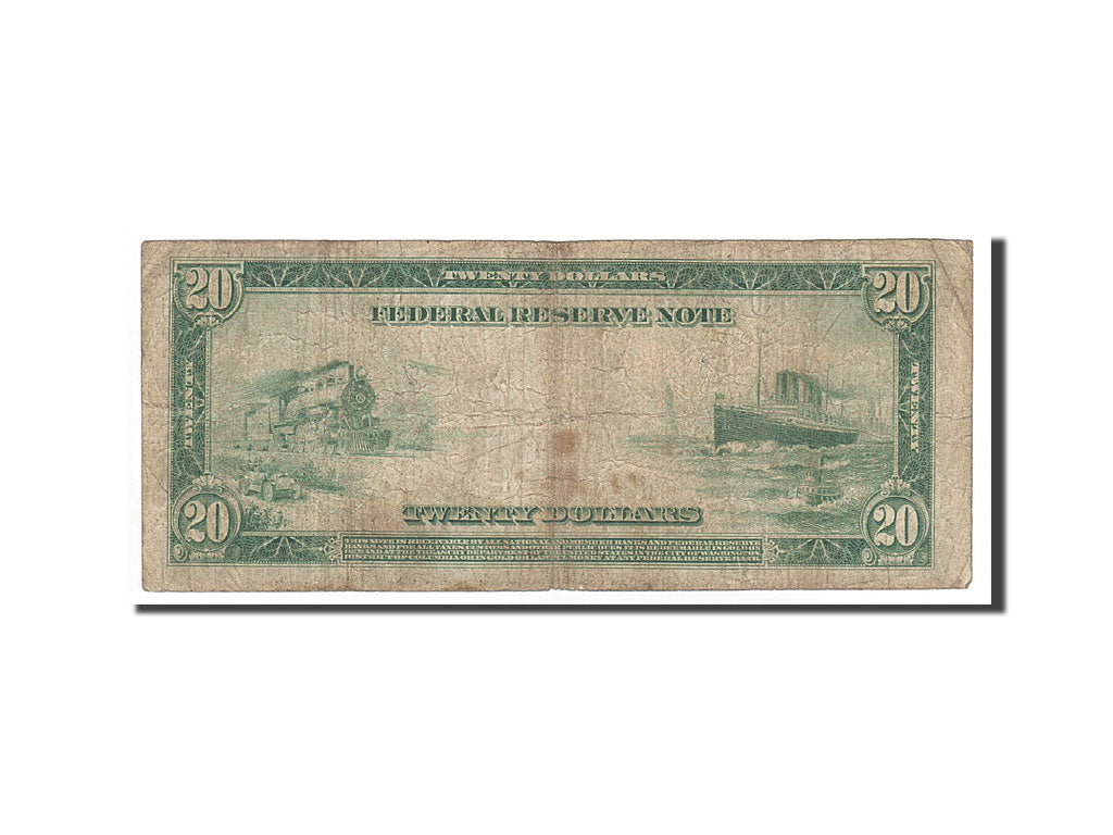 Banknote, United States, Twenty Dollars, 1914, 1913-12-23, KM:616, VF(20-25)