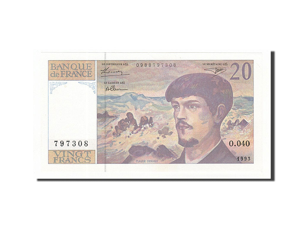France, 20 Francs, 1993, 1993, KM:151f, SPL, Fayette:66bis.4