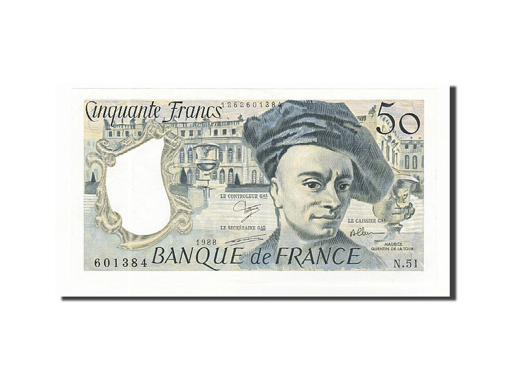 France, 50 Francs, 1988, KM:152d, 1988, EF(40-45), Fayette:67.14