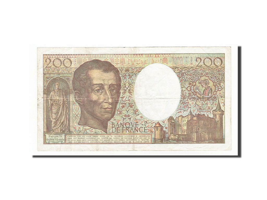 France, 200 Francs, 1990, 1990, KM:155d, TB+, Fayette:70.10a)