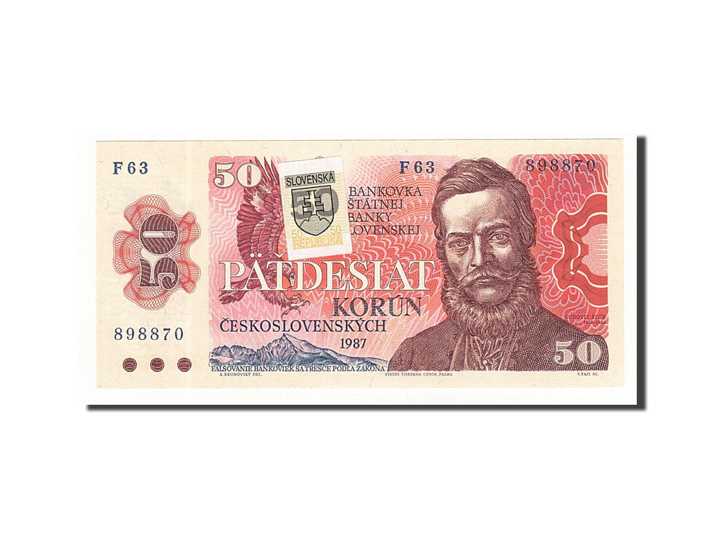 Banknote, Slovakia, 50 Korun, 1993, Old date (1987), KM:16, UNC(65-70)