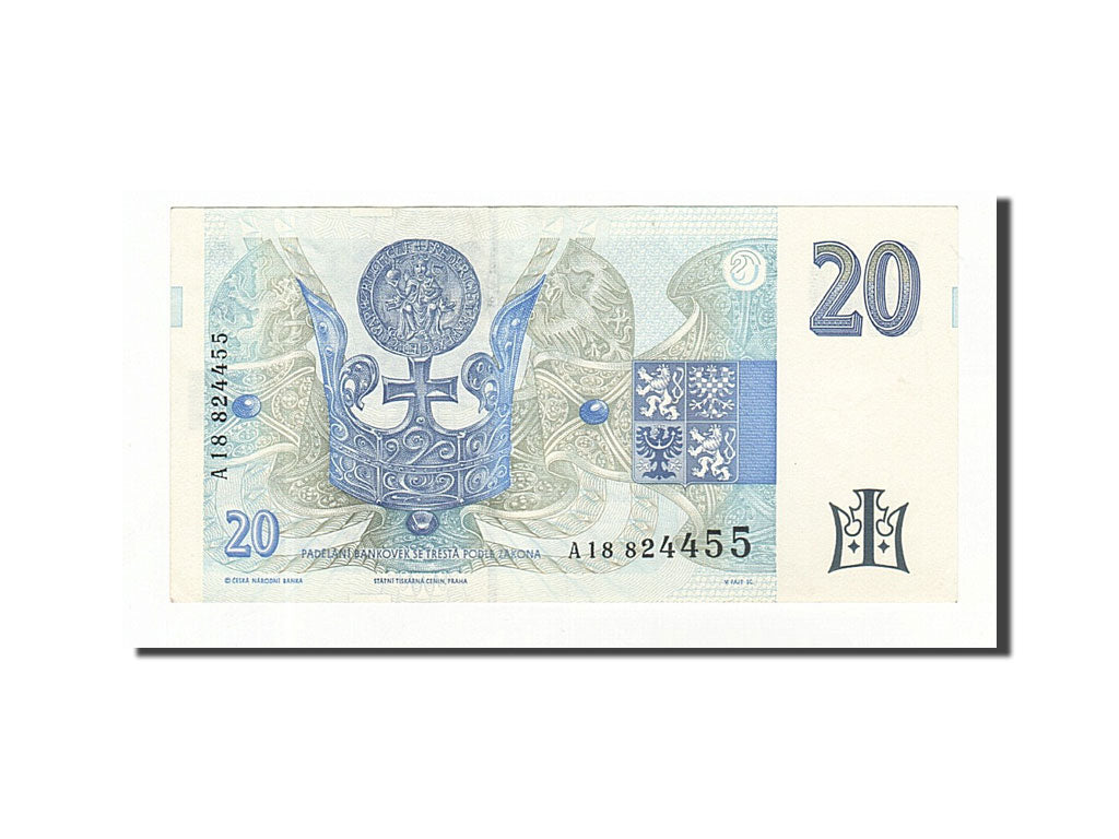 Czech Republic, 20 Korun, 1994, 1994, KM:10a, AU(55-58)
