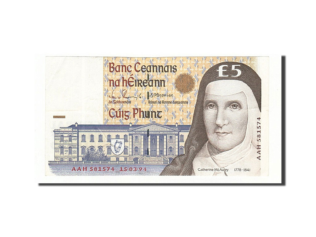 Ireland - Republic, 5 Pounds, 1994, KM:75a, 1994-03-15, TTB+