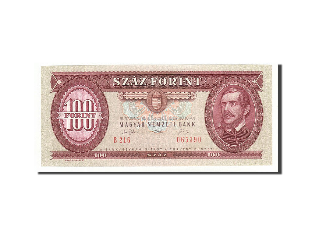 Banknote, Hungary, 100 Forint, 1993, 1993-12-16, KM:174b, AU(55-58)