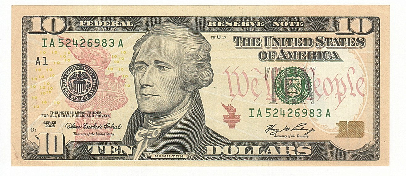 United States, Ten Dollars, 2006, KM:4891, 2006, Cabral-Paulson, UNC(60-62)