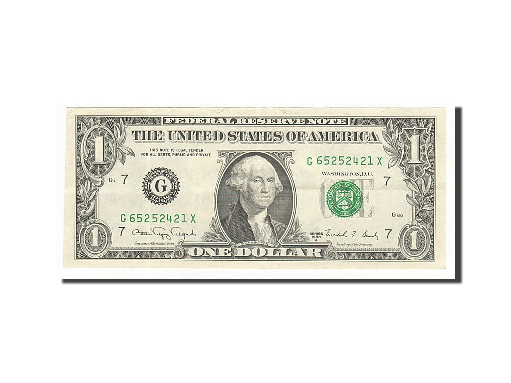 United States, One Dollar, 1988, KM:3862, 1988A, Villalpando-Brady, AU(55-58)