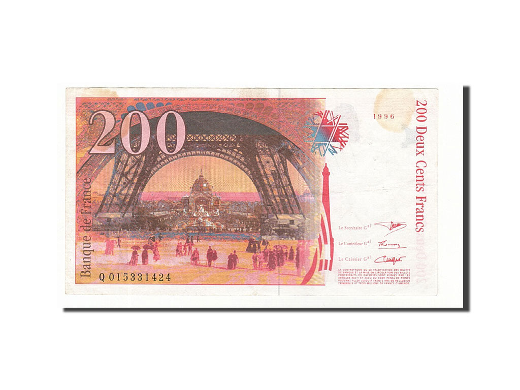 France, 200 Francs, 1996, KM:159a, 1996, VF(20-25), Fayette:75.2