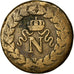 Monnaie, France, Napoléon I, Decime, 1814, Strasbourg, B+, Bronze, KM:700
