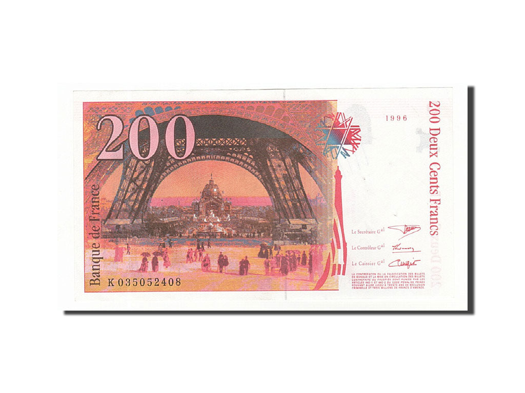 France, 200 Francs, 1996, KM:159a, 1996, AU(55-58), Fayette:75.2