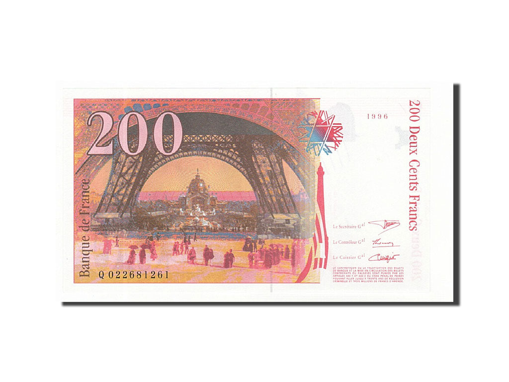 France, 200 Francs, 1996, KM:159a, 1996, UNC(60-62), Fayette:75.2