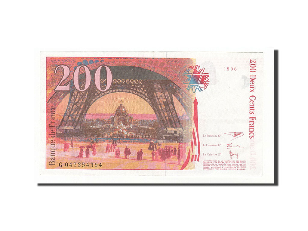 France, 200 Francs, 1996, 1996, KM:159b, TTB, Fayette:75.3b)