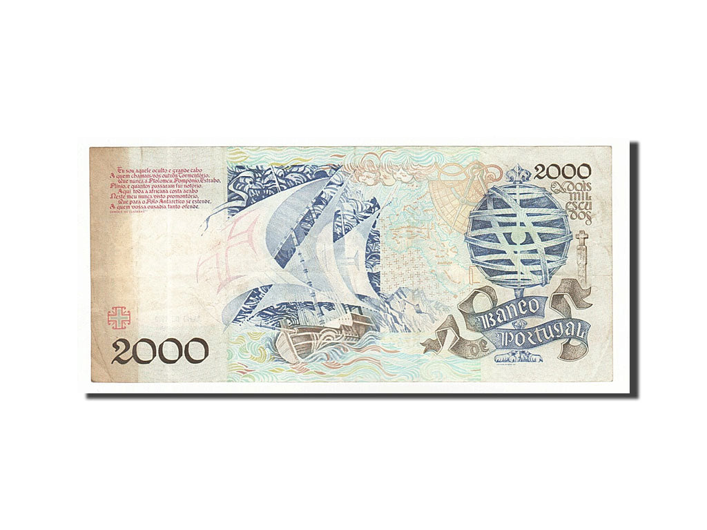 Portugal, 2000 Escudos, 1992, 1992-07-16, KM:186c, VF(30-35)