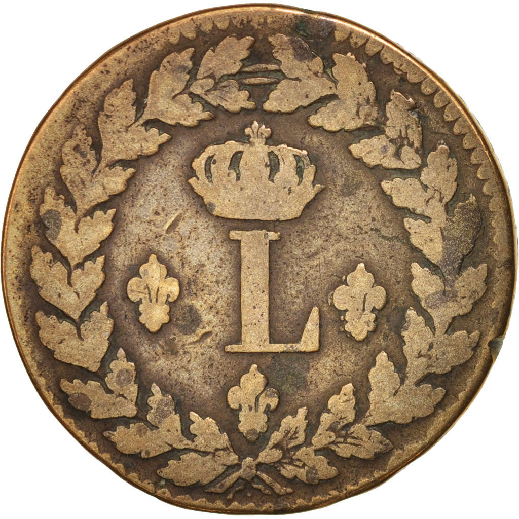 Frankreich, Louis XVIII, Decime, 1815, Strasbourg, VG(8-10), Bronze, KM:701