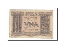Italy, 1 Lira, 1939, KM:26, 1939-11-14, VF(30-35)