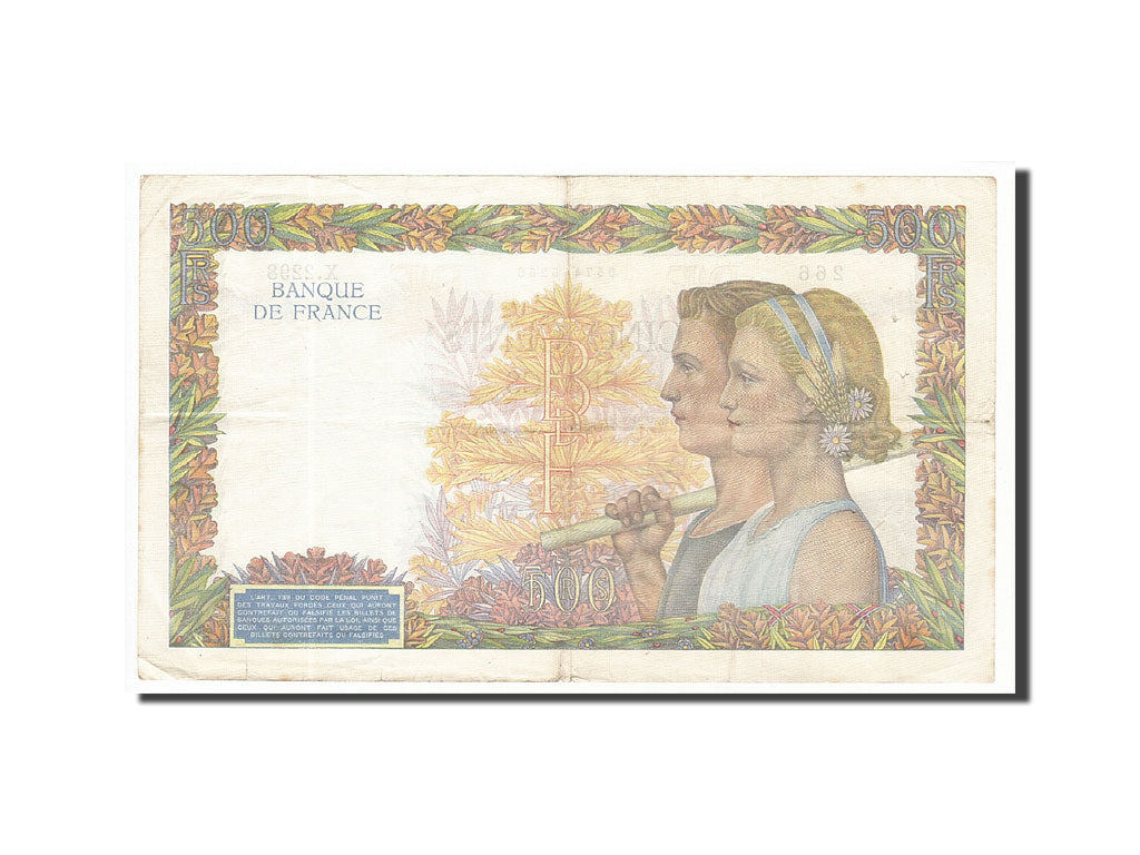 Frankreich, 500 Francs, 1941, KM:95b, 1941.02.06, EF(40-45), Fayette:32.14