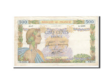 Biljet, Frankrijk, 500 Francs, 1942, 1942-04-09, TTB, Fayette:32.34, KM:95b