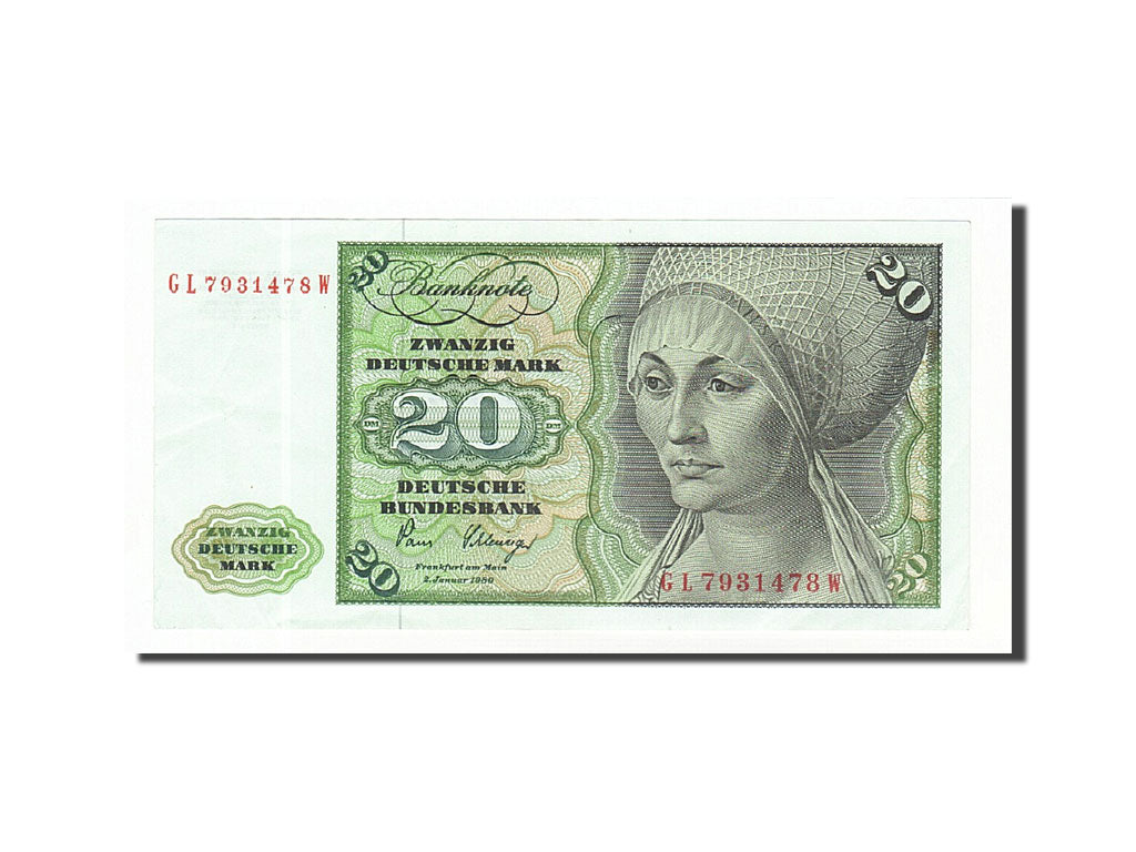 Banknote, GERMANY - FEDERAL REPUBLIC, 20 Deutsche Mark, 1980, 1980-01-02