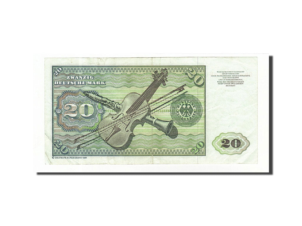 Banknote, GERMANY - FEDERAL REPUBLIC, 20 Deutsche Mark, 1980, 1980-01-02