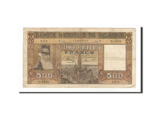 Billete, 500 Francs, 1945, Bélgica, KM:127a, 1945-04-07, BC+