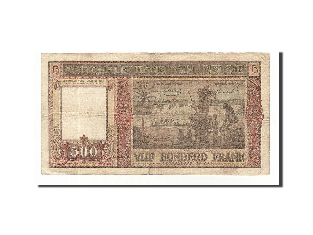 Banknote, Belgium, 500 Francs, 1945, 1945-04-07, KM:127a, VF(30-35)