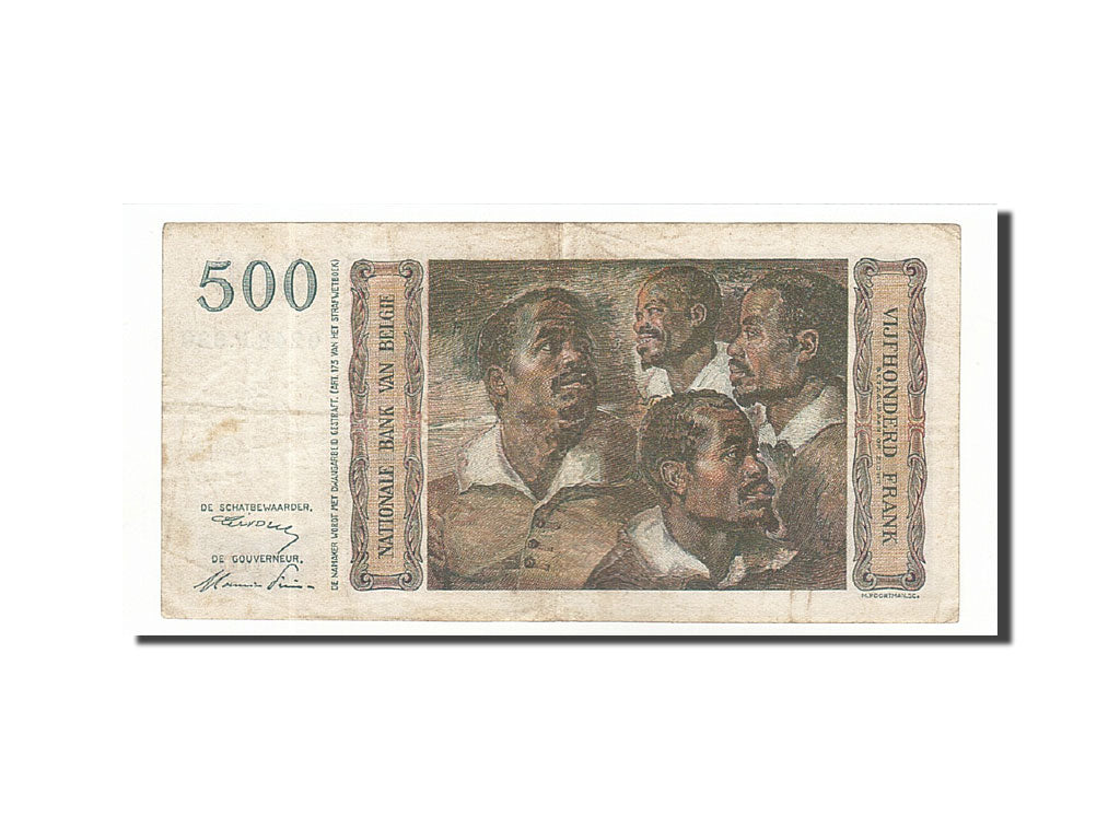 Belgium, 500 Francs, 1952, KM:130a, 1952-04-26, VF(30-35)