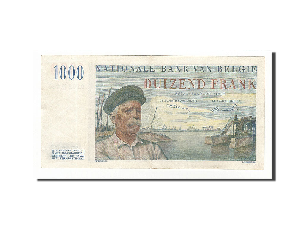 Banknote, Belgium, 1000 Francs, 1950, 1950-01-11, KM:131a, AU(50-53)
