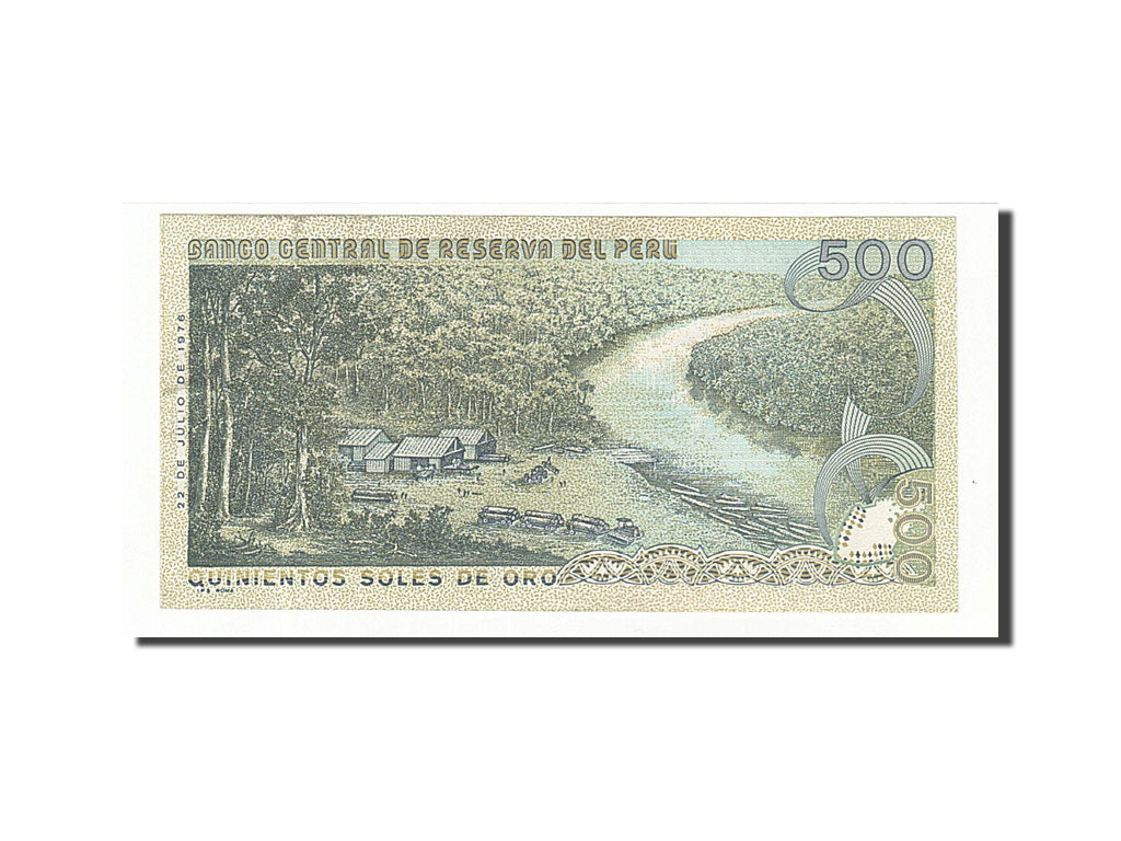 Peru, 500 Soles De Oro, 1976-1977, KM:115, 1976-07-22, AU(55-58)