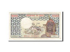 Chad, 1000 Francs, 1974-1978, KM:3a, Undated (1974), EF(40-45)