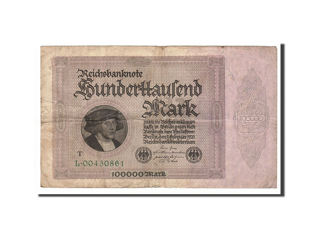Banknote, Germany, 100,000 Mark, 1923, 1923-02-01, KM:83c, VF(30-35)