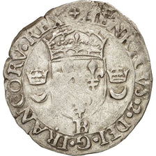 Coin, France, Douzain aux croissants, 1549, Rouen, VF(30-35), Billon