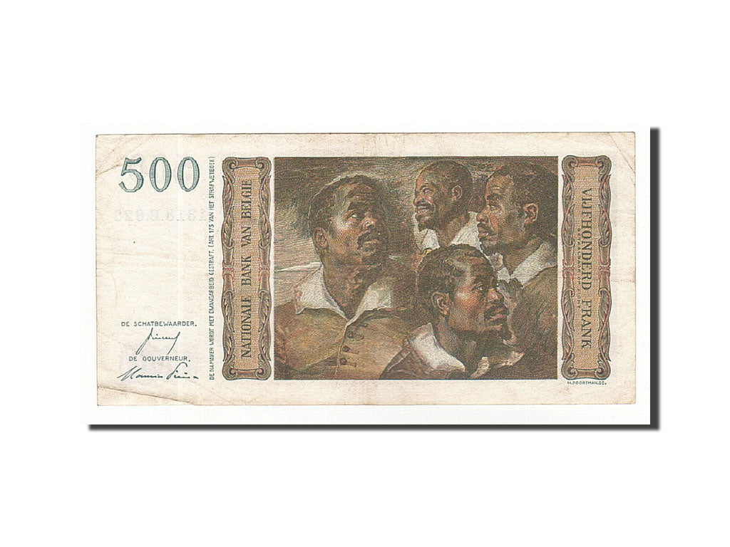 Billet, Belgique, 500 Francs, 1953, 1953-08-24, KM:130a, TTB