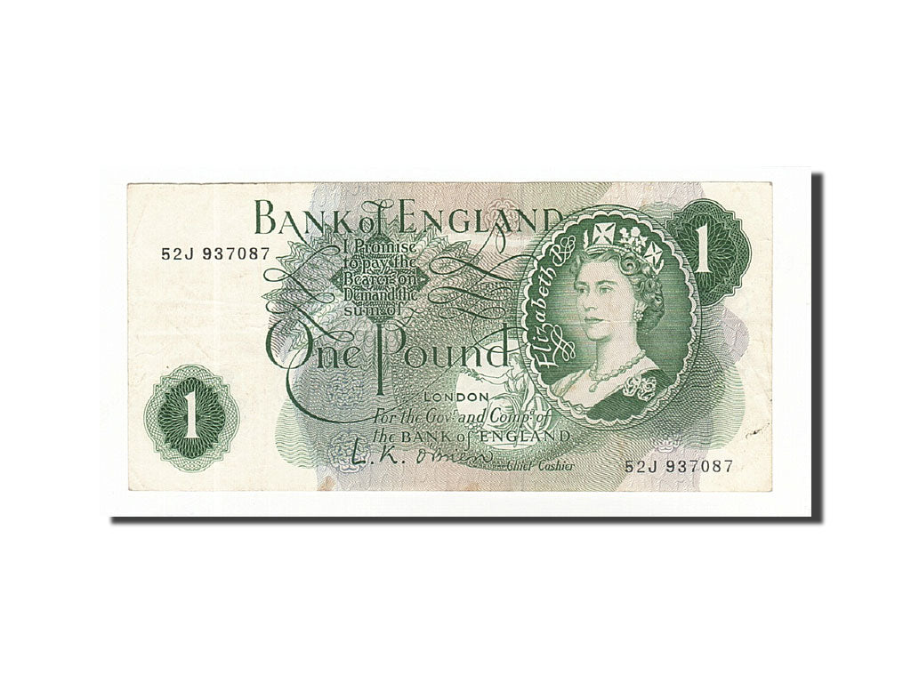 Great Britain, 1 Pound, 1960-1978, KM:374a, Undated (1960-1961), EF(40-45)