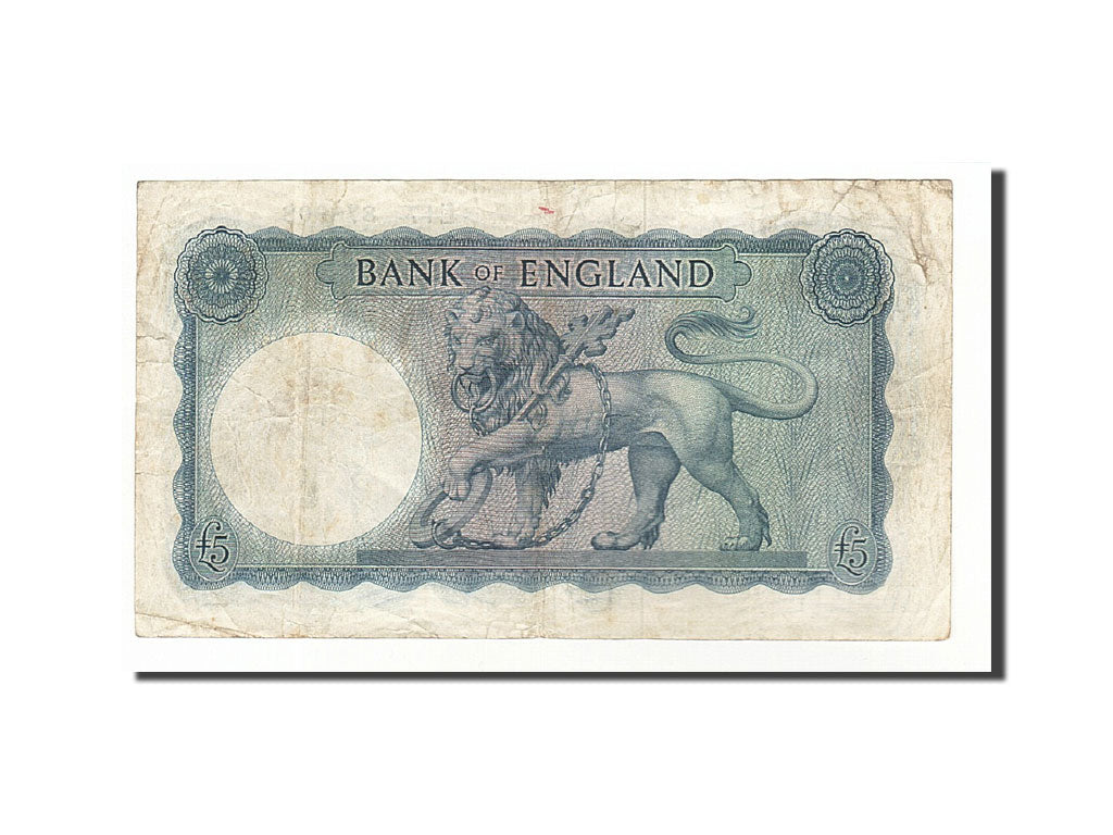 Banknote, Great Britain, 5 Pounds, 1957-1961, Undated, KM:371a, VF(30-35)