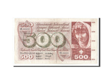 Switzerland, 500 Franken, 1954-1961, 1957-01-31, KM:50a, VF(30-35)