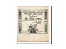 Geldschein, Frankreich, 10 Sous, 1792, Guyon, 1792-10-24, S+, KM:A64a