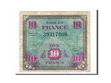 France, 10 Francs, 1944, KM:116a, 1944-06-06, VF(30-35), Fayette:VF18.1