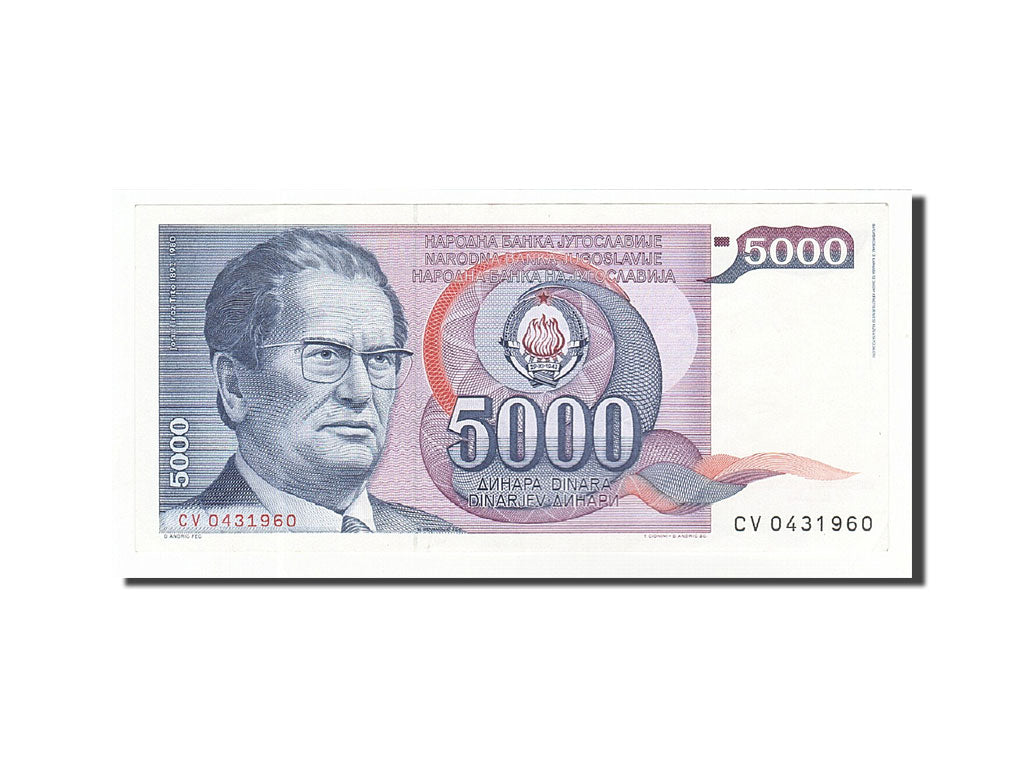 Banknote, Yugoslavia, 5000 Dinara, 1985, 1985-05-01, KM:93a, AU(55-58)