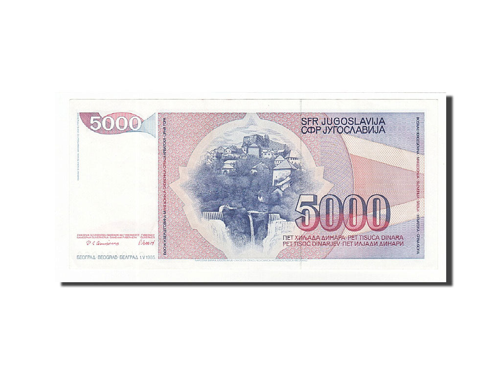Banknote, Yugoslavia, 5000 Dinara, 1985, 1985-05-01, KM:93a, AU(55-58)