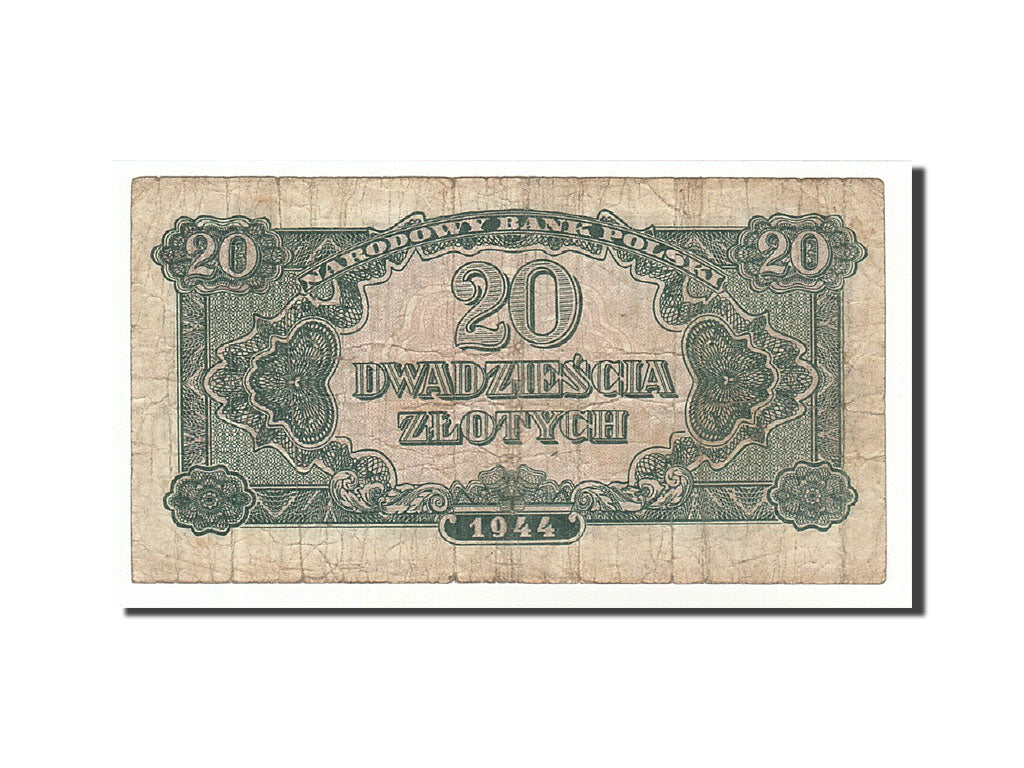Banknote, Poland, 20 Zlotych, 1944, 1944, KM:113a, VF(20-25)