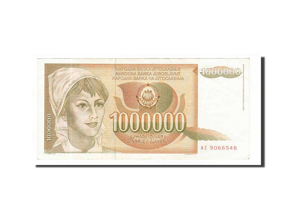 Yougoslavie, 1,000,000 Dinara, 1989, KM:99, 1989-11-01, TTB+