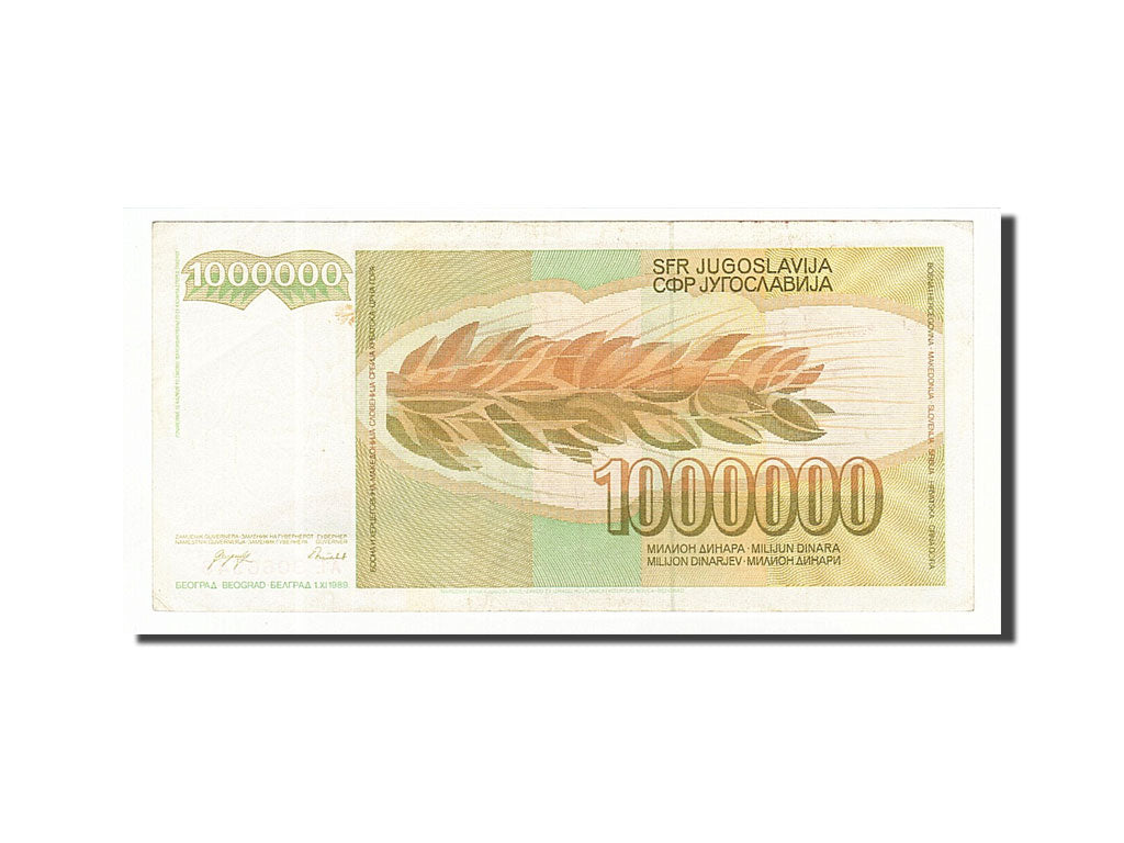 Yougoslavie, 1,000,000 Dinara, 1989, KM:99, 1989-11-01, TTB+