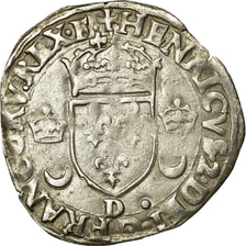 Coin, France, Douzain aux croissants, 1550, Lyons, EF(40-45), Billon