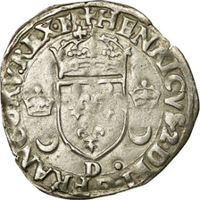 Monnaie, France, Douzain aux croissants, 1550, Lyon, TTB, Billon, Sombart:4380